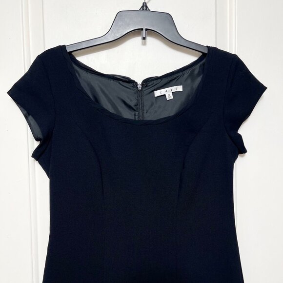 Cabi Scoop Neck Knee-Length Sheath Dress in Black Size 6 - Picture 4 of 8